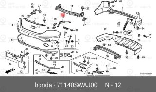 Запчасть HONDA 71140SWAJ00