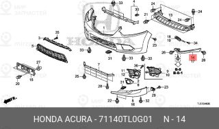 Запчасть HONDA 71140TL0G01