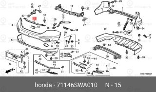 Запчасть HONDA 71146SWA010
