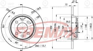 Запчасть FREMAX BD4707