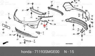 Запчасть HONDA 71193SMGE00