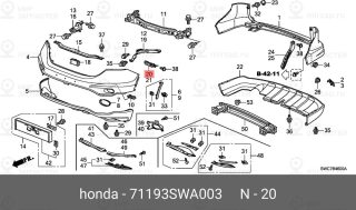Запчасть HONDA 71193SWA003