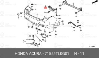 Запчасть HONDA 71555TL0G01