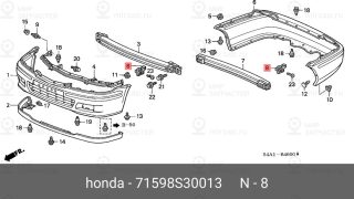 Запчасть HONDA 71598S30013