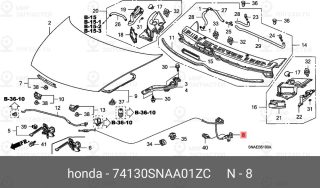Запчасть HONDA 74130SNAA01ZC