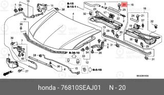 Запчасть HONDA 76810SEAJ01