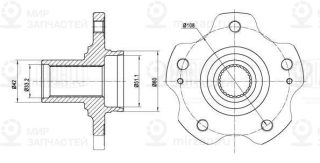 Ступица колеса TRIALLI MR2702