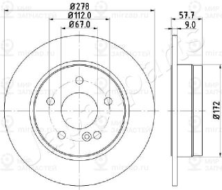 Тормозной диск JAPANPARTS DP0508