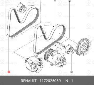 Запчасть NISSAN 117202506R