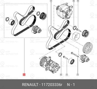 Запчасть NISSAN 117203336R