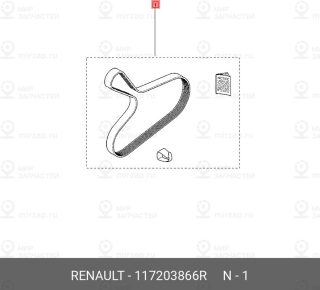 Запчасть NISSAN 117203866R