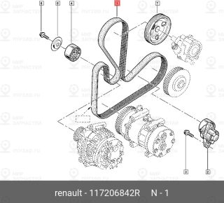 Запчасть NISSAN 117206842R