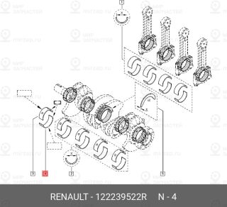Запчасть NISSAN 122239522R