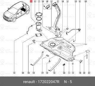Запчасть NISSAN 172022047R