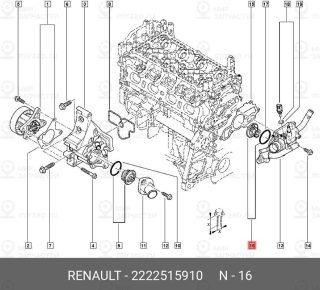 Запчасть NISSAN 2222515910