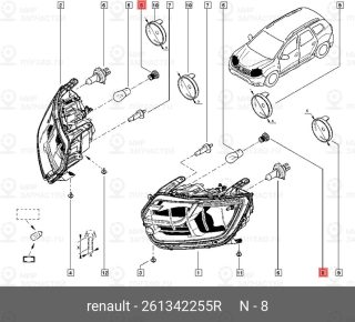 Запчасть NISSAN 261342255R