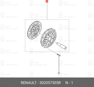 Запчасть NISSAN 302057505R