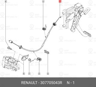 Запчасть NISSAN 307705043R