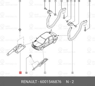Запчасть NISSAN 6001546876