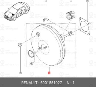 Запчасть NISSAN 6001551027