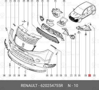 Запчасть NISSAN 620254755R