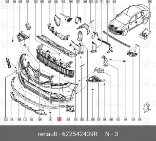 Запчасть NISSAN 622542439R