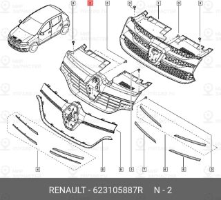 Запчасть NISSAN 623105887R