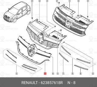Запчасть NISSAN 623857618R