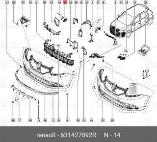 Запчасть NISSAN 631427092R