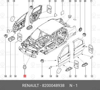 Запчасть NISSAN 8200048938