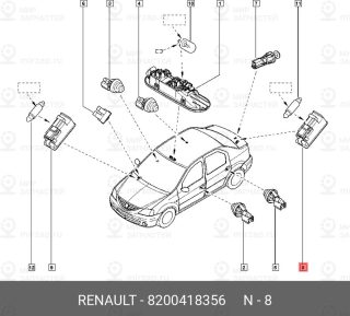 Запчасть NISSAN 8200418356