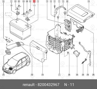 Запчасть NISSAN 8200432967