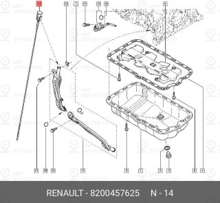 Запчасть NISSAN 8200457625