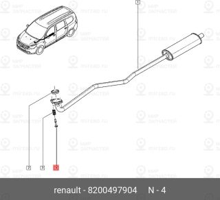 Запчасть NISSAN 8200497904