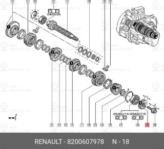 Запчасть NISSAN 8200607978