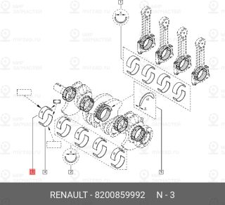 Запчасть NISSAN 8200859992
