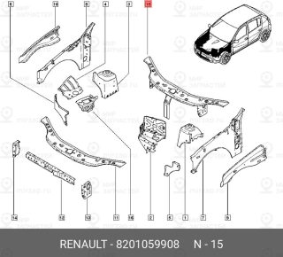Запчасть NISSAN 8201059908
