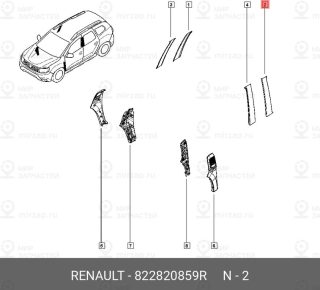 Запчасть NISSAN 822820859R