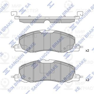 Комплект тормозных колодок (дисковый тормоз) SANGSIN SP4432