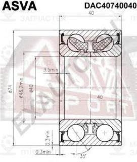 Запчасть ASVA DAC40740040