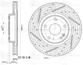 Тормозной диск TRIALLI DF058S