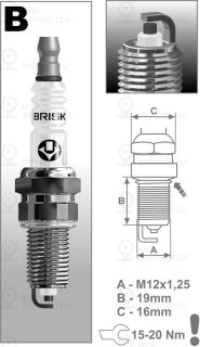 Запчасть BRISK BR12YC9