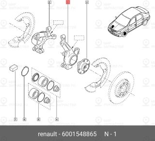 Запчасть NISSAN 6001548865