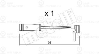 Датчик износа тормозных колодок METELLI SU129