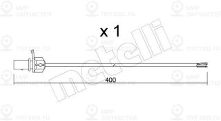 Датчик износа тормозных колодок METELLI SU347
