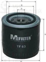 Фильтр масляный MFILTER TF63