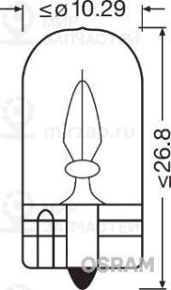 Лампа накаливания, oсвещение салона OSRAM 2841
