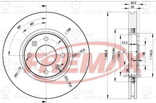 Тормозной диск FREMAX BD4752