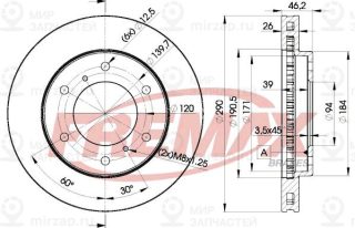 Тормозной диск FREMAX BD7116