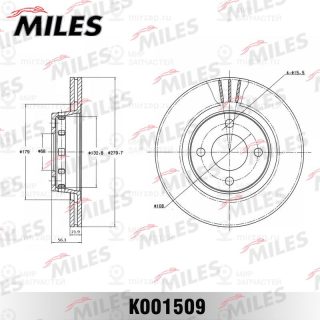 Тормозной диск MILES K001509